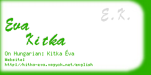 eva kitka business card